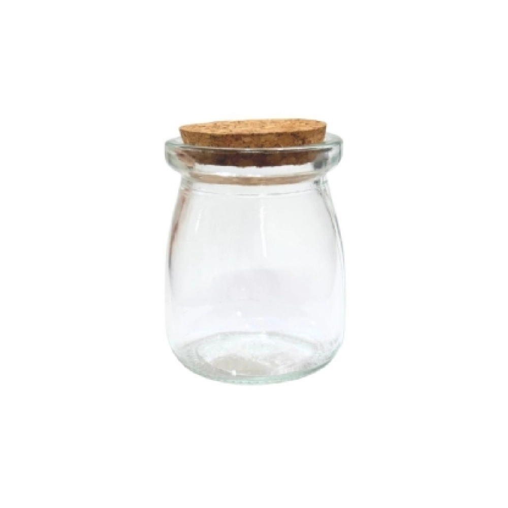 Pote de Vidro Incolor 100 ml com rolha