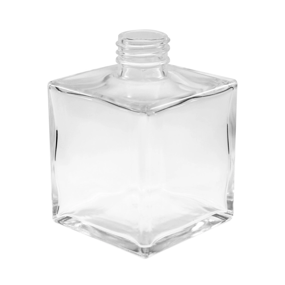 Vidro Cubo Incolor 250ml rosca 28mm