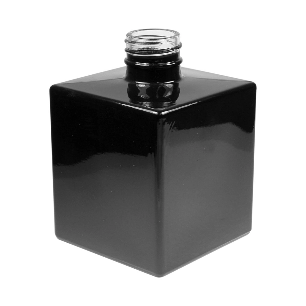 Vidro Cubo Preto 250ml rosca 28mm