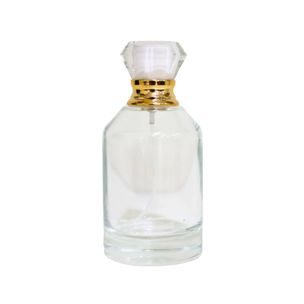 Vidro Marrocos Incolor 100ml c/ Válvula Ouro